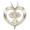 Accessories, Blue Purple Crystal Heart Collarbone Chain Fashion Two-Tone Necklace Summer Fresh Girl