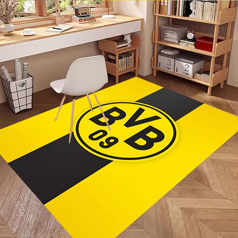 Borussia Dortmund Print Rug, Washable Floor Carpet, For Entryway Dorm Laundry Room Office Study, Home Decor Birthday Christmas Gift