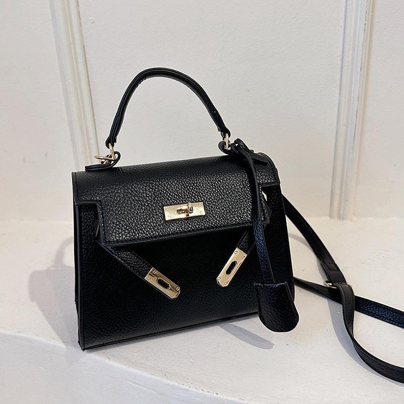 High-end Texture Kelly Bag Light Luxury European and American Elegant Bags Commuting Retro Shoulder Messenger Handbag