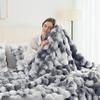 Flauschige Kunsthasenfell-Decke Farbverlauf Plüsch Warm Weich Bett Sofa Decke Maschinenwaschbar Winter Heimdeko Decke für Schlafzimmer Wohnzimmer