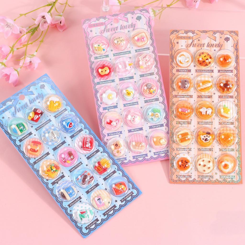 New Shake Flash Sticker 3D 3D 3D Relief Sticker Candy Crystal Sticker Children'S Toy Decorative Sticker Reward Gift