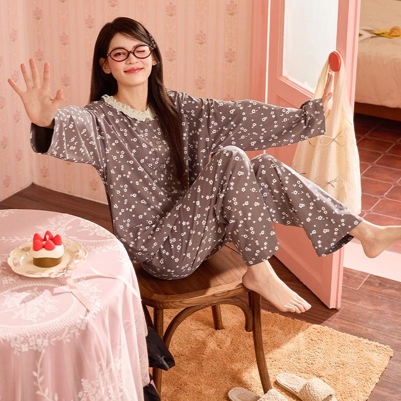 Spring 2026 Women s Outdoor Pajama Loungewear – Long Sleeve, High-Quality Fabric, Comfortable Trousers. XXL