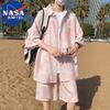 NASA MARVEL Men's Breathable Polo Shirt & Shorts Set