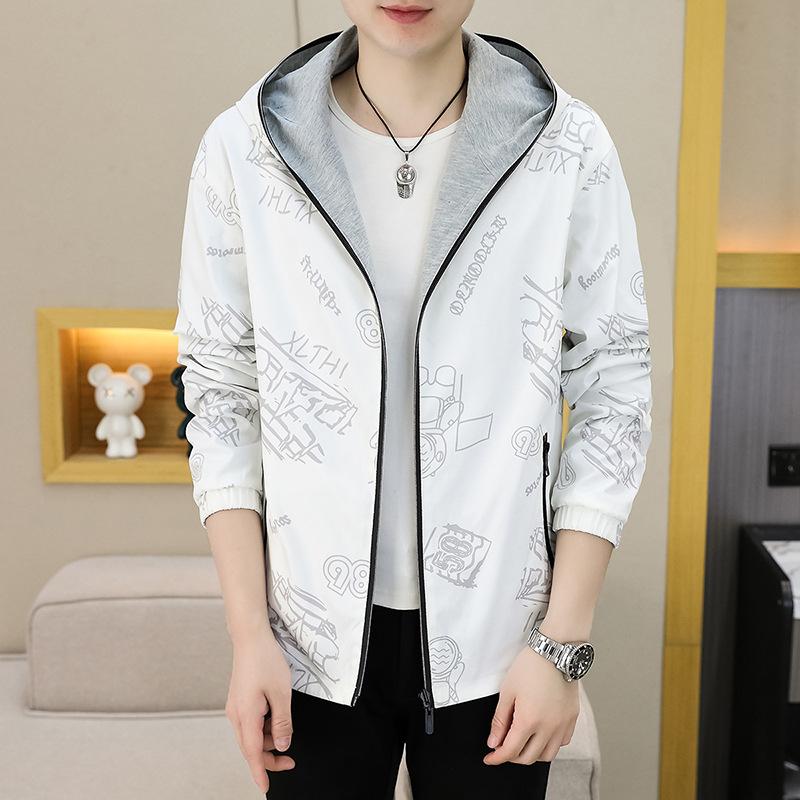 Spring and Autumn Coats Men's Trend Loose and Fat Plus Size Casual Jackets on Both Sides Autumn Tops