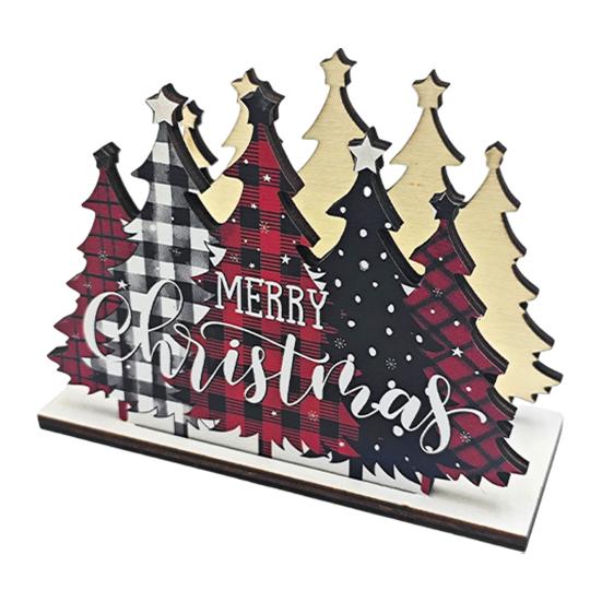 Holiday Napkin Dispenser Christmas Holder, Wooden Tissue Dispenser, Cute Santa Claus Xmas Vertical Paper Towel Storage Tree Freestanding Cocktail
