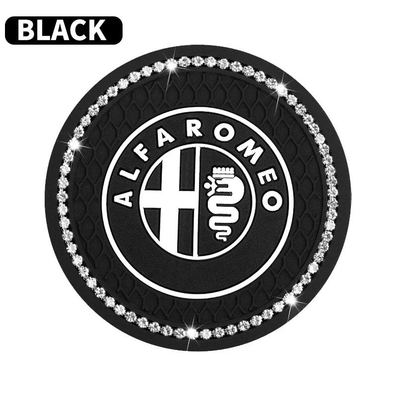 

Car Stickers For Alfa Romeo 1/2Pcs Car Non-slip Water Cup Pad Diamond Rhinestone Bling Decoration For Alfa Romeo Giulia Stelvio