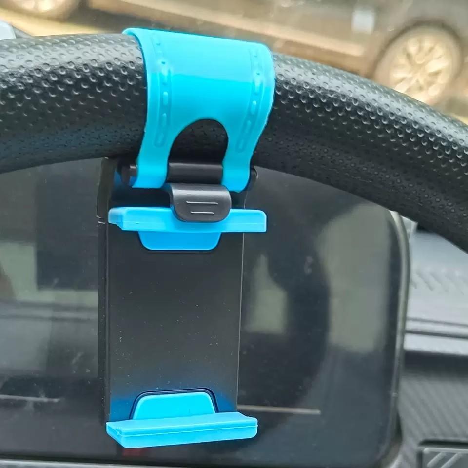 Universal Car Steering Wheel Mobile Phone Holder Mount Buckle Socket Holder Bike Clip Navigation GPS Smartphone Stand