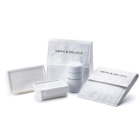 DEAN & DELUCA Lunch Box, Medium, White, Microwave and Dishwasher Safe, Compact and Simple, Perfect for Lunchboxes and New Homes