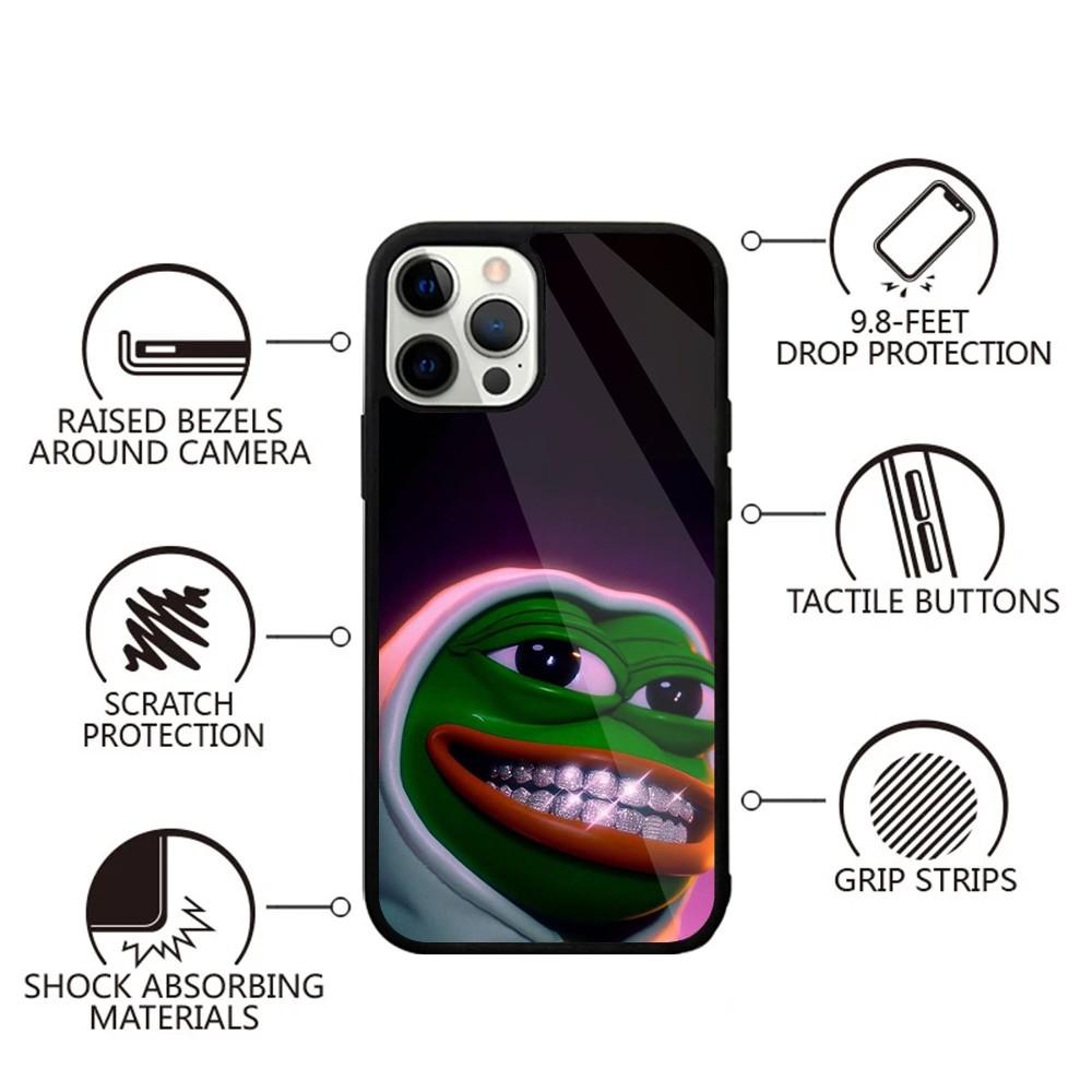 Sad Frog P-Pepe Funny Phone Case For iPhone 16,15,14,13,12,11,Plus,Pro,Max,Mini Magsafe Magnetic Wireless Charging