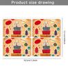 4PCS Slim Waterproof Credit/Debit Card Stickers - Funny Food Coupons, Personalized Decor