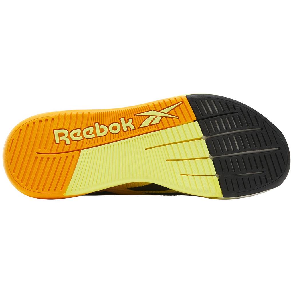 Reebok Nano X5 Chalk Black Electric Amber Unisex Sneakers Yellow 100209367
