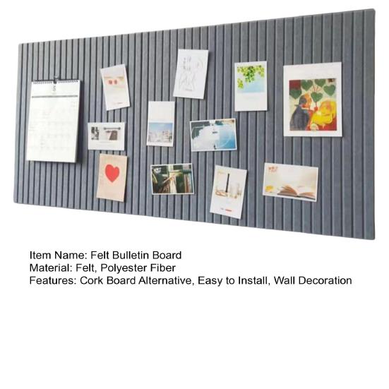 Large Felt Bulletin Board Cork Board Alternative Acoustical Wall Panel Home Office Classroom Kindergarten Wall DIY Picture Photo Decorative Board