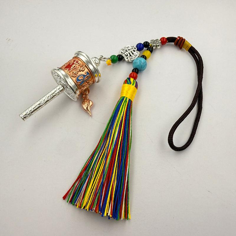Ethnic Style Colorful Tassel Pendant Keychain Boho Handbag Charms Car Hanging Ornament for Girls Accessories