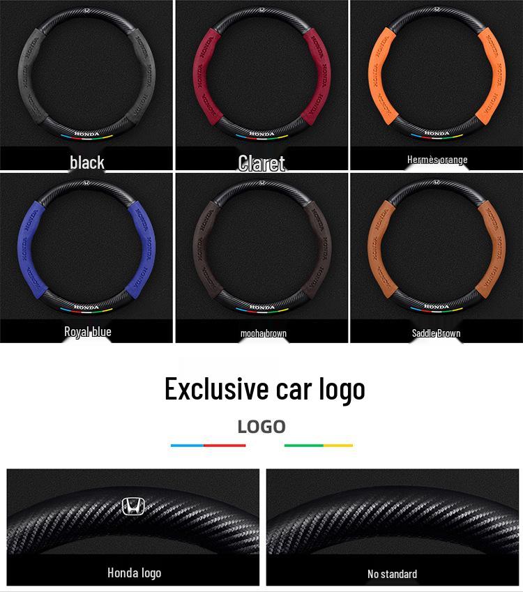 Honda Inspire Steering Wheel Cover 2019-2022: Suede, Genuine Leather, Carbon Fiber, All-Season
