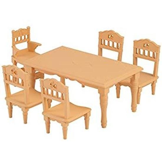 Used Sylvanian Families Furniture Dining Table Set Car-421