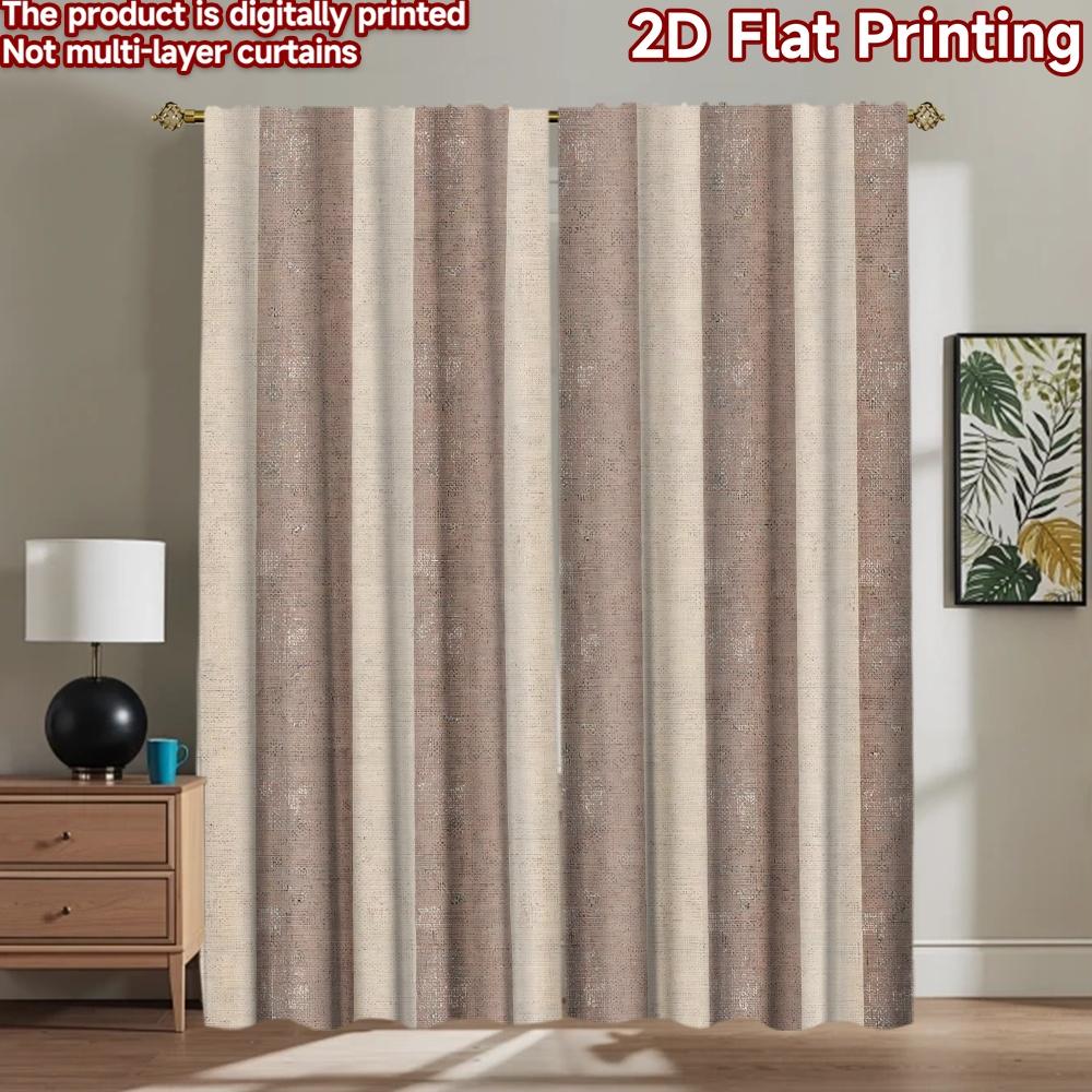 1pc 2D flat Photography Backdrop Popular Backdrop Brown and Beige Stripes 100% Polyester Vibrant Reunion Use for Holiday parties 100×220