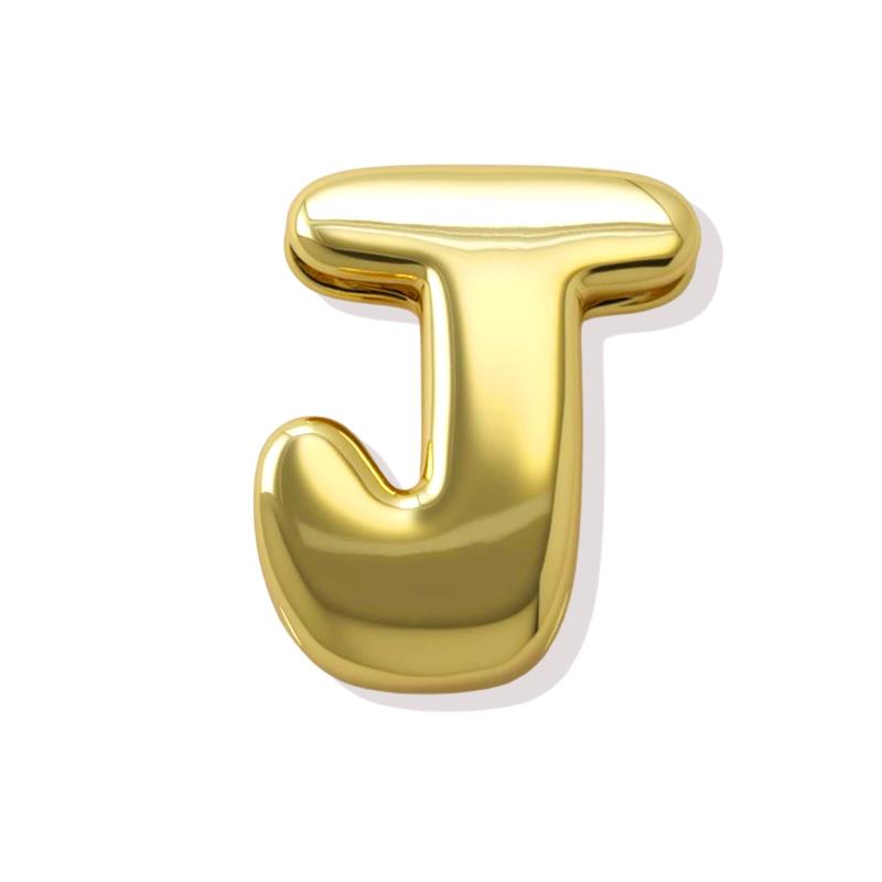 Initial Alphabet Letter Spacer Beads For Bracelet Big Hole Star Heart Charm Pendant Gold Color Diy Making Copper