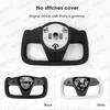 Tesla Yoke Steering Wheel 2.0 Leather Stitch Color Block Cover for Model 3 & Model Y