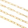 1 Meter Width 6.5mm Stainless Steel Flat Oval Link Gold Color Chains DIY Jewelry Handmade Necklace Bracelet