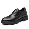 Fashion Men's Shoes Heightening Business Casual Breathable Leather Upper Rubber Outsole Wedding  Comfortable Adult Footwear