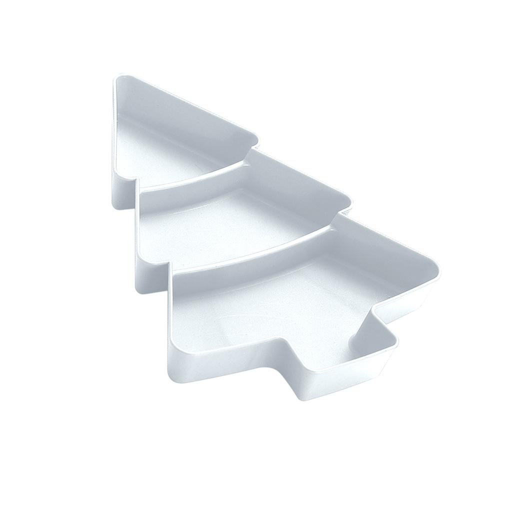 Świąteczny Półmisek na Przekąski z Przegródkami Plastikowa Patera na Cukierki na Dekoracje Imprezowe i do Przechowywania Orzechów