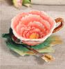 European Luxury Flower Ceramic Afternoon Tea Coffee Cup And Saucer Set Elegant French Black Tea Cup Dessert Saucer Coffee Spoon|Mugs