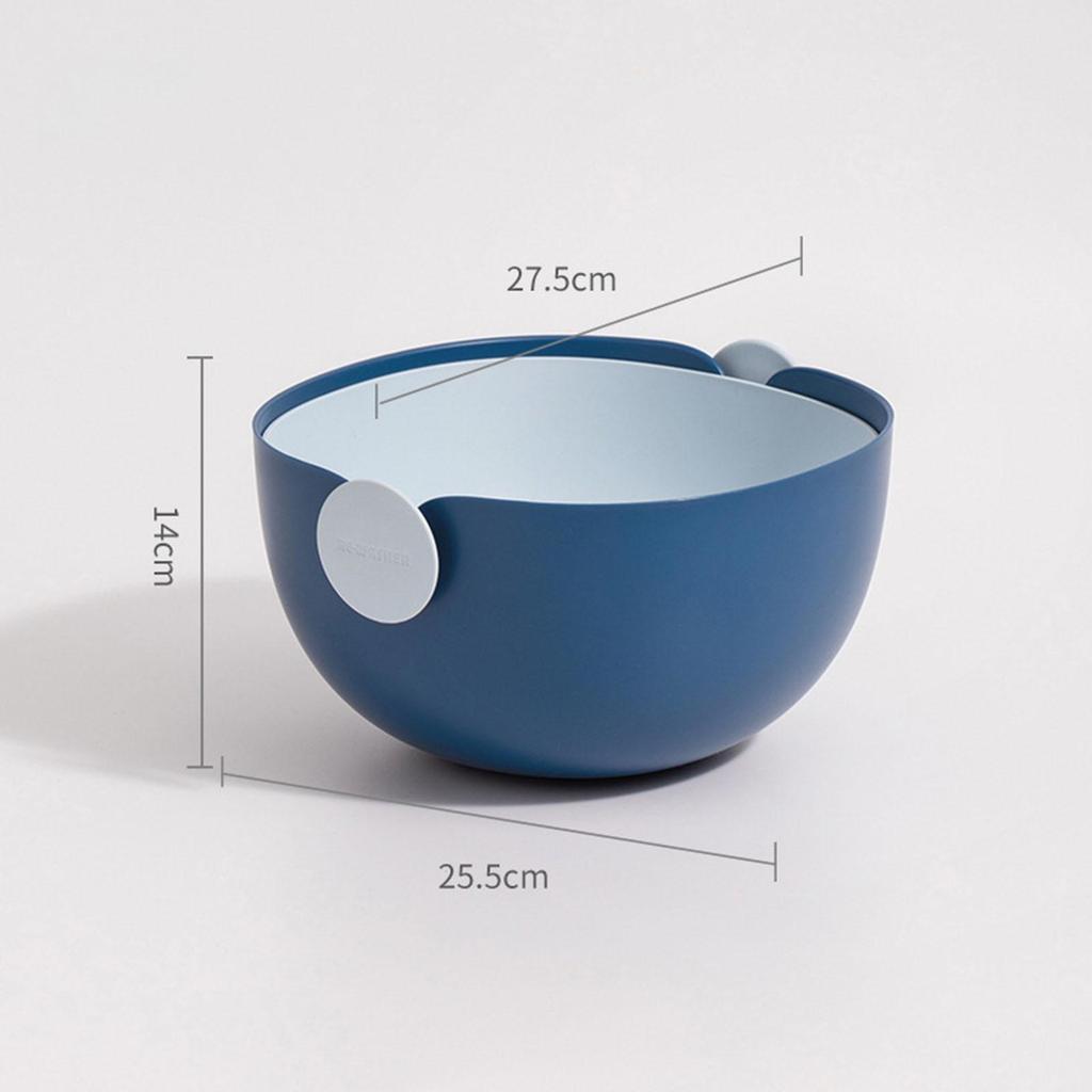 Double Layer Colander Igh Temperature Resistance Vegetable Bowl Rice Washer Strainer Drain