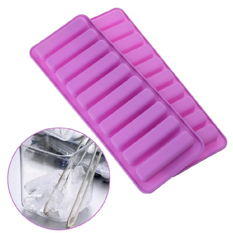 Snadno uvolňovací formičky na led Flexibilní silikonový nástroj na výrobu ledu Dlouhé válečky Podnos na led do polévkových mrazáků na víno, džusy