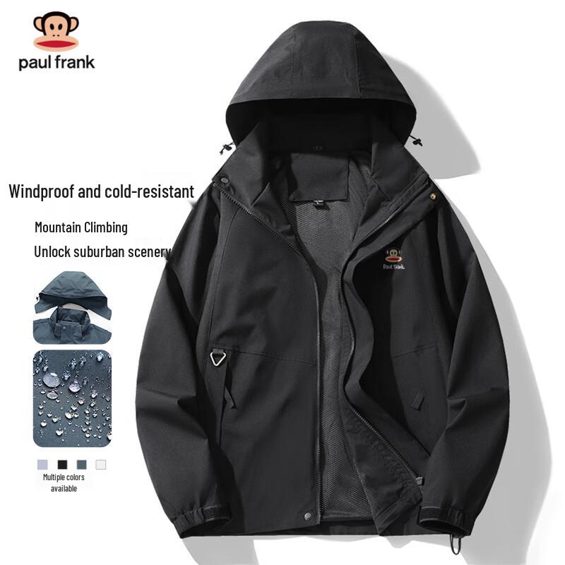 

Paul Frank Men s Hooded Windbreaker Jacket (2025 Spring/Autumn) L