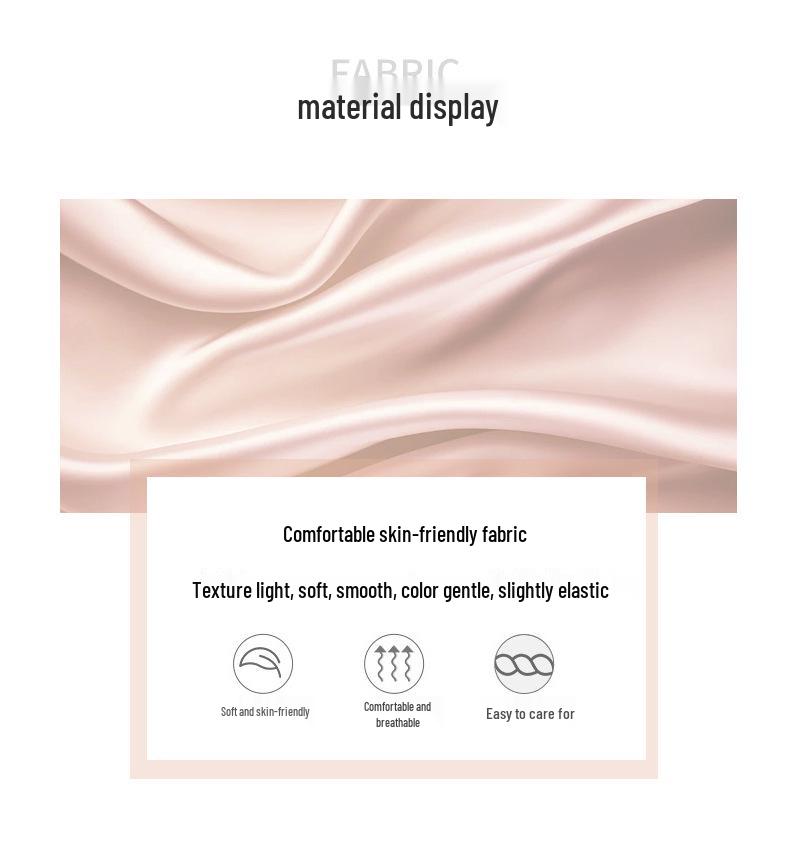 2025 Women's Ice Silk Satin Nightdress with Chest Pad - High-End Sling Pajamas