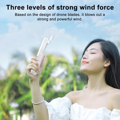 Mini Portable Fan Foldable Rechargeable Handheld Fan with 3 Speeds Low Noise Fan with Lanyard Fun Summer Gift for Travel Office Outdoor