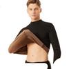 MiiOW Combed Cotton Mid-Neck Men's Thermal Underwear Set, Fleece-Lined Thickened Autumn Shirt and Pants, Men's Cotton Cold-Resistant Warm Set