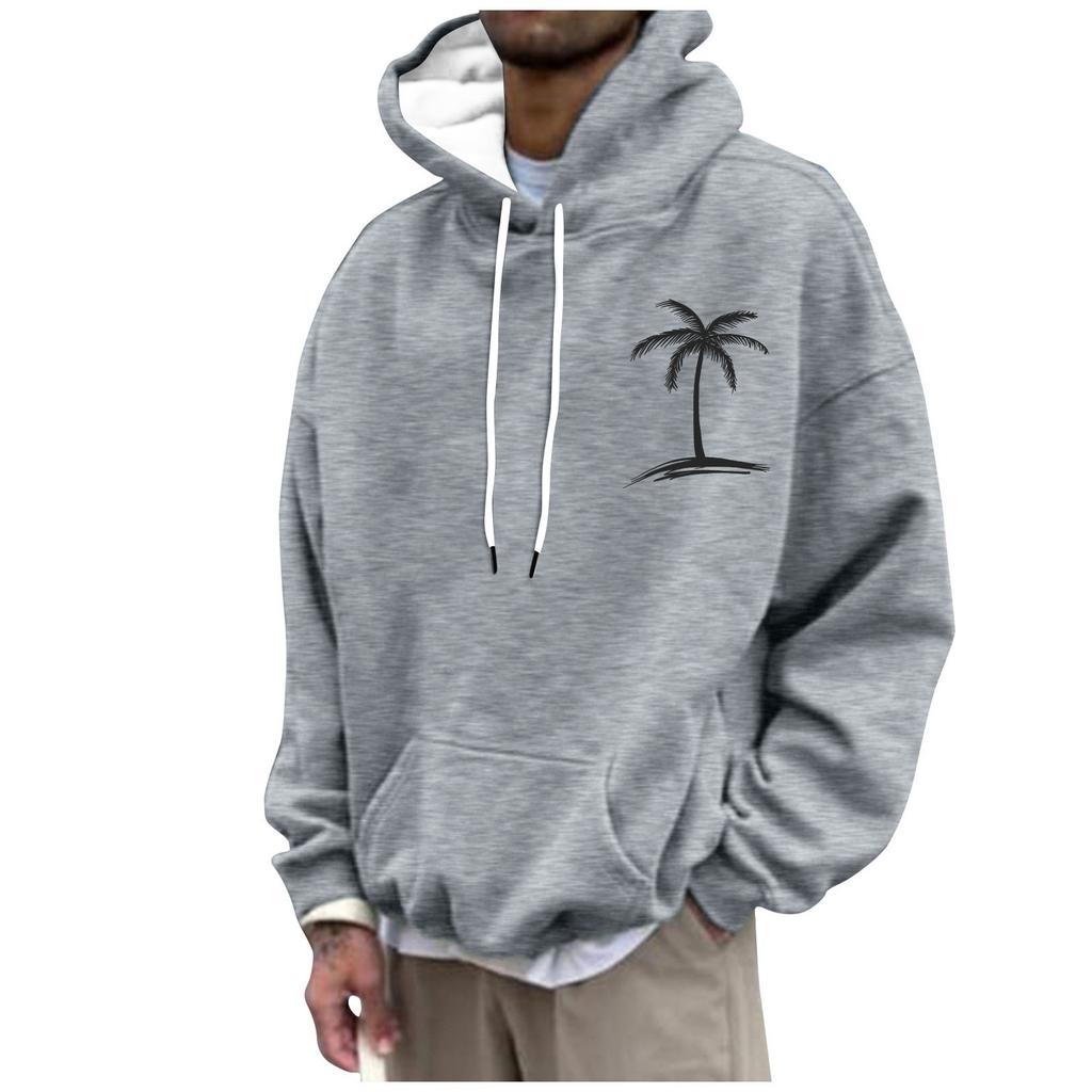 Men's Hooded Print Pattern Fashion Loose Men's And Women's Long Sleeve Hooded Sweatshirt