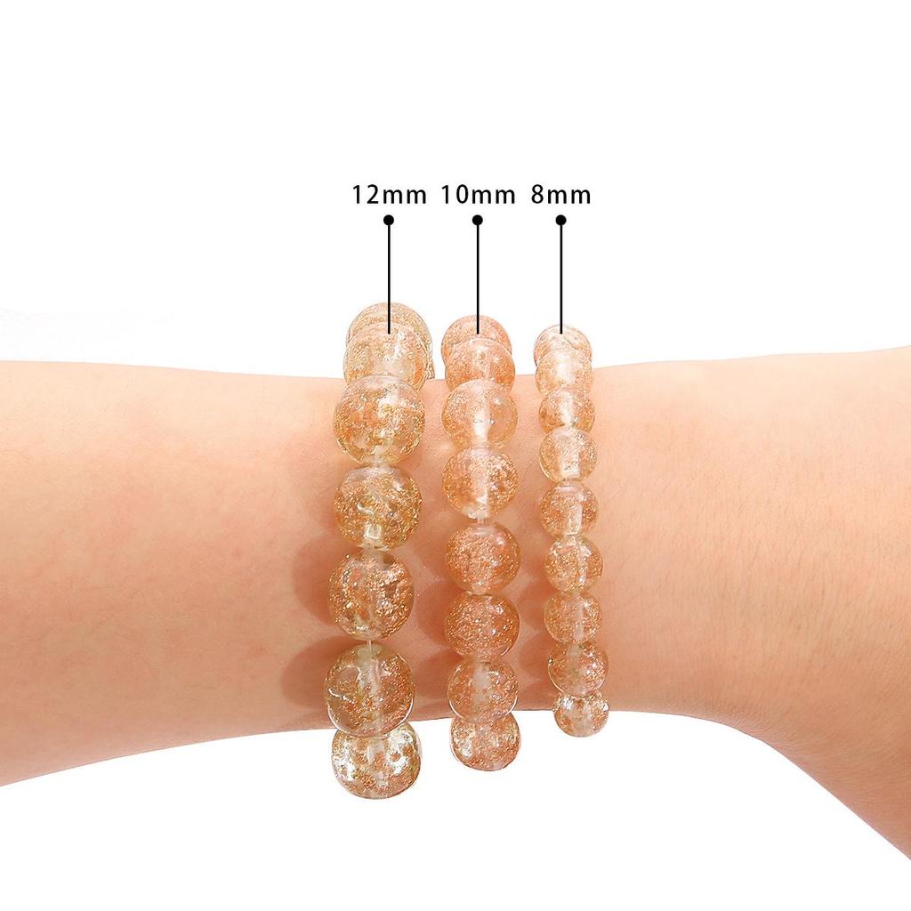 10pcs/Bag Glass Beads Round Ball Handmade Luminous Lampwork Loose Beads for Earring Bracelet Necklace DIY Jewelry Making Findings