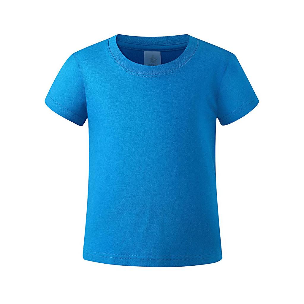 15-Color 200g Pure Cotton Short Sleeve T-Shirt for Boys and Girls, Toddler Baby Loose Fit Base Layer Design.