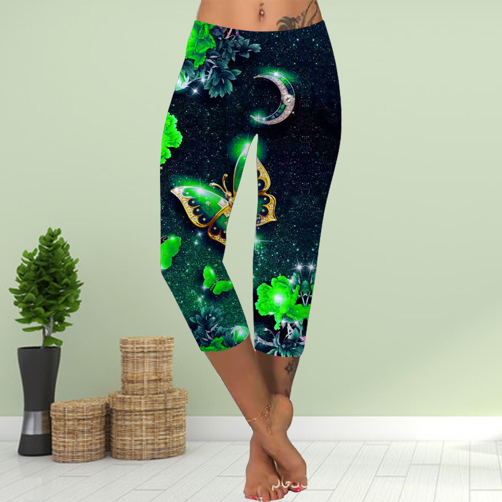 

Брюки летние короткие леггинсы укороченные узкие брюки леггинсы больших размеров женские облегающие брюки с принтом 3D луна и бабочка 4XL