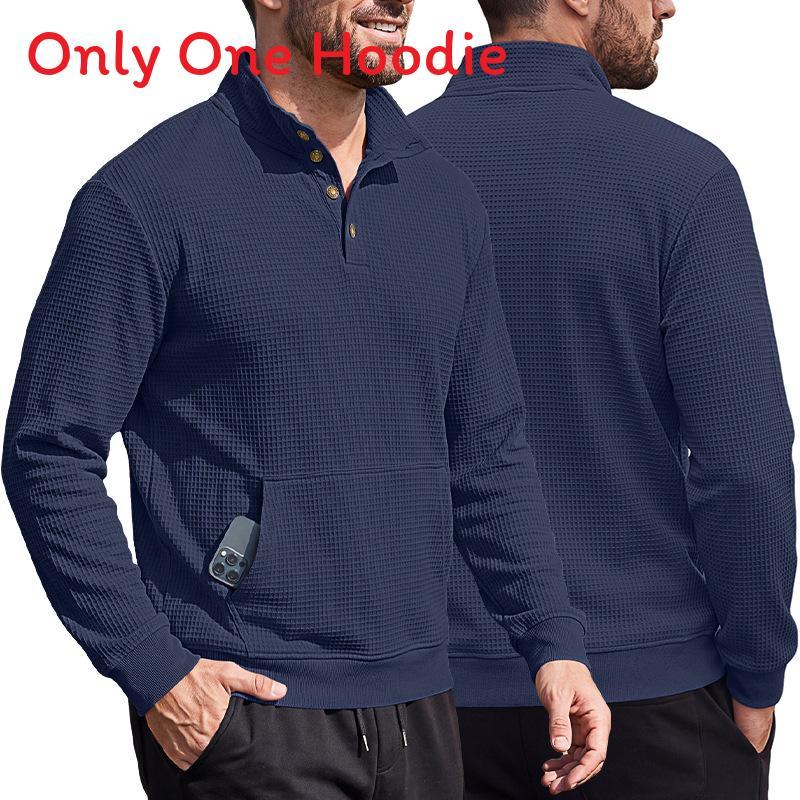 Polyester Long Sleeve Polo Shirt With Stand Collar And 3d Pocket For Casual Urban Men