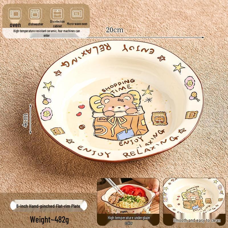 HANDUNYOU Cartoon Breakfast Divided Plate