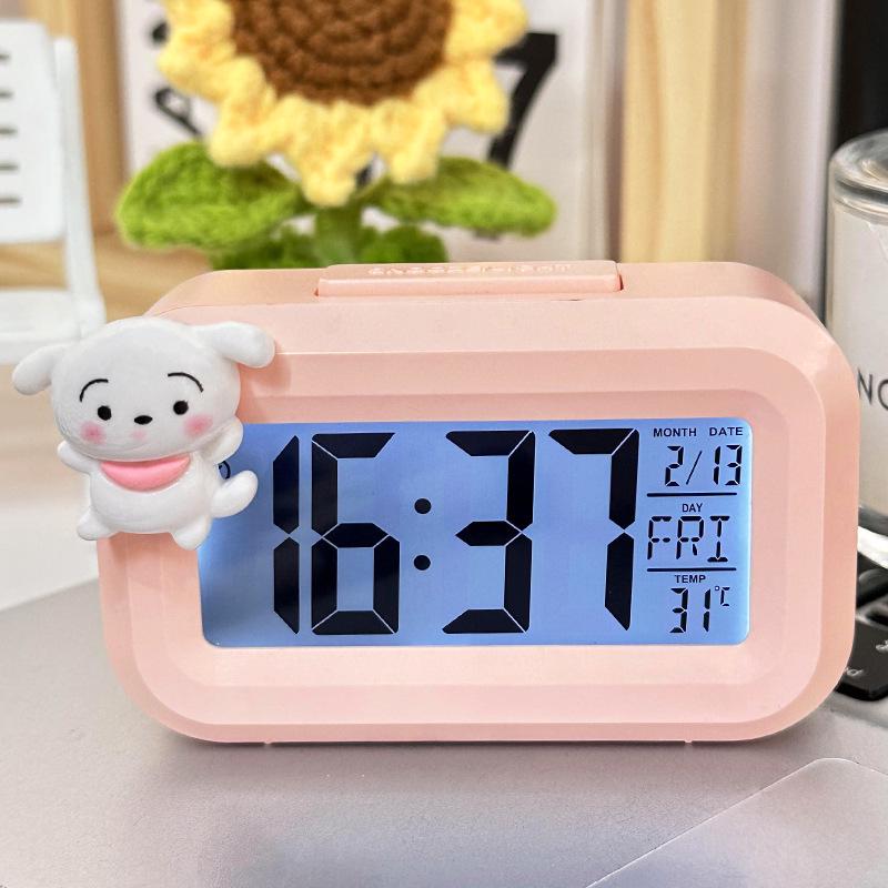 Luminous Cute Beaver Alarm Clock - Multifunctional Silent Desktop Clock with Timer for Dorms and Bedside.