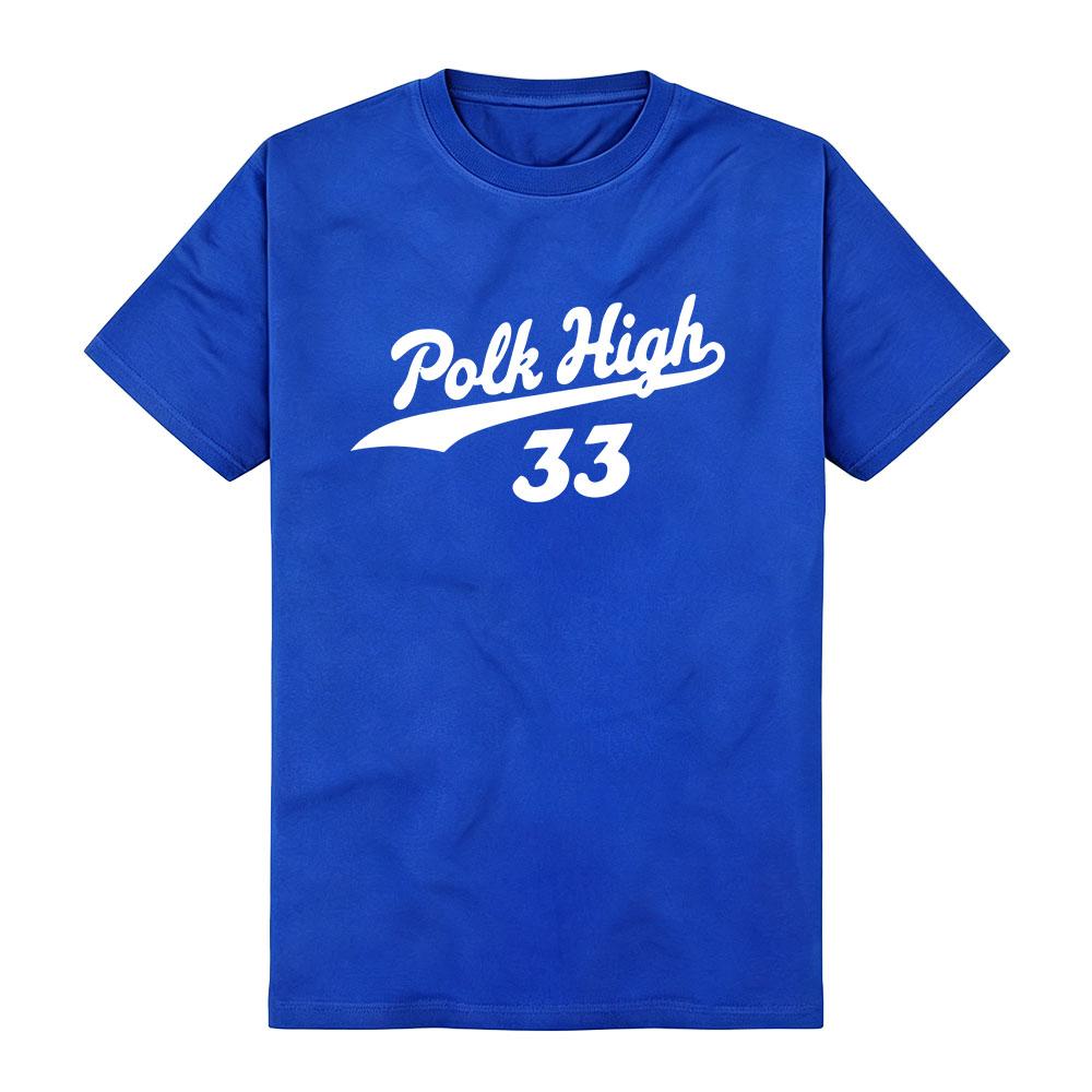 Polk High 33 Retro T-Shirt Married with Children Tees Vintage Baseball Style Short Sleeve Tshirt Crew Neck Casual Daily Clothes
