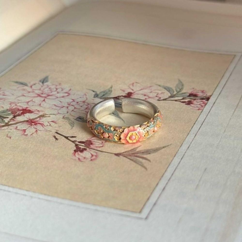 Classic Women's Ring Traditional Chinese Cloisonne Bracelet Handicraft Enamel Bracelet  Accessories