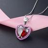 Tancise Fashion  Silver Women Necklace with Heart-shape Zircon Zircon    Pendant for Wedding Party