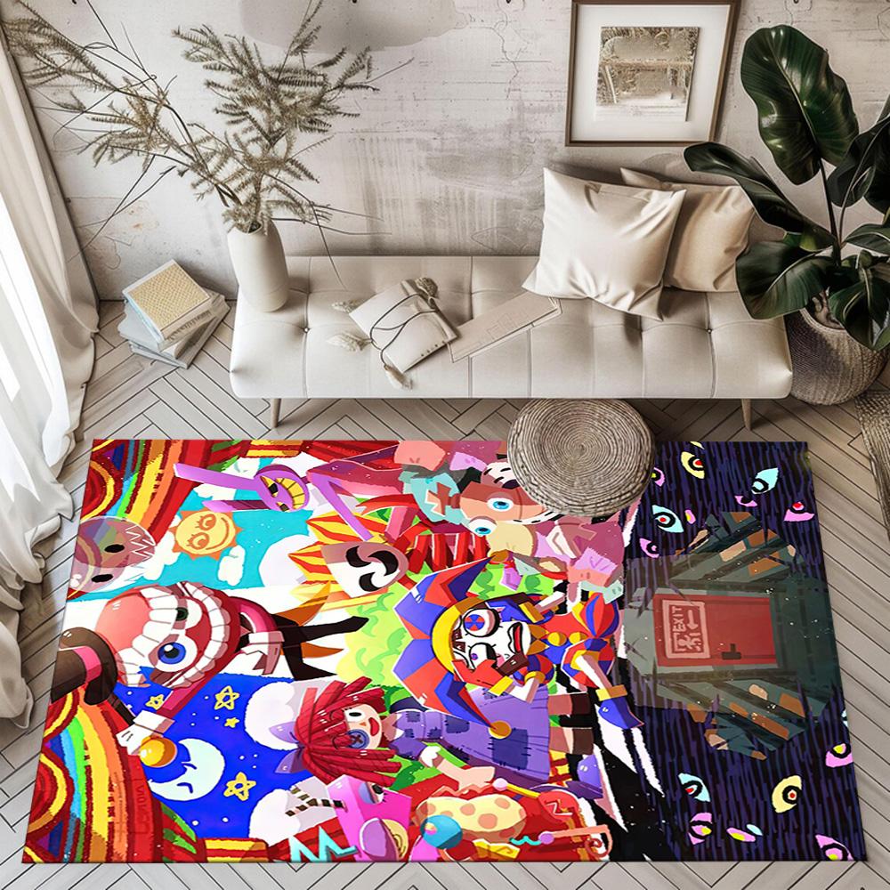 Die Amazing Digital Circus Style quadratischen Teppiche sind eine großartige Wahl für Wohnzimmer, Schlafzimmer, Heimdekoration und als Geschenke.
