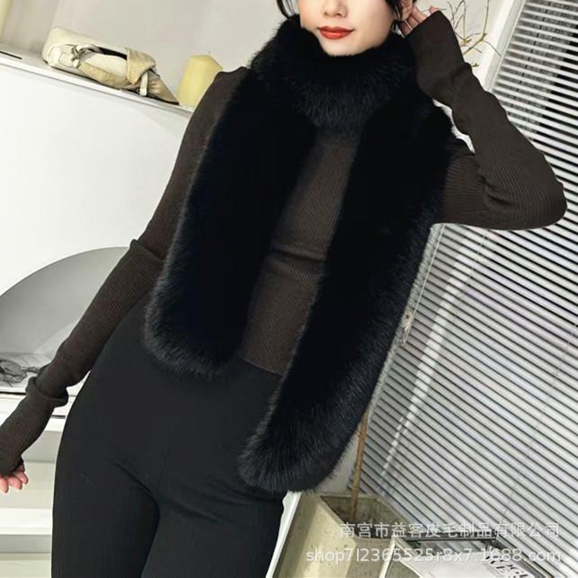 Scarf Women's Winter Extended Imitation Fur Fox Fur Collar Warm Shawl Plush Scarf Versatile Scarf