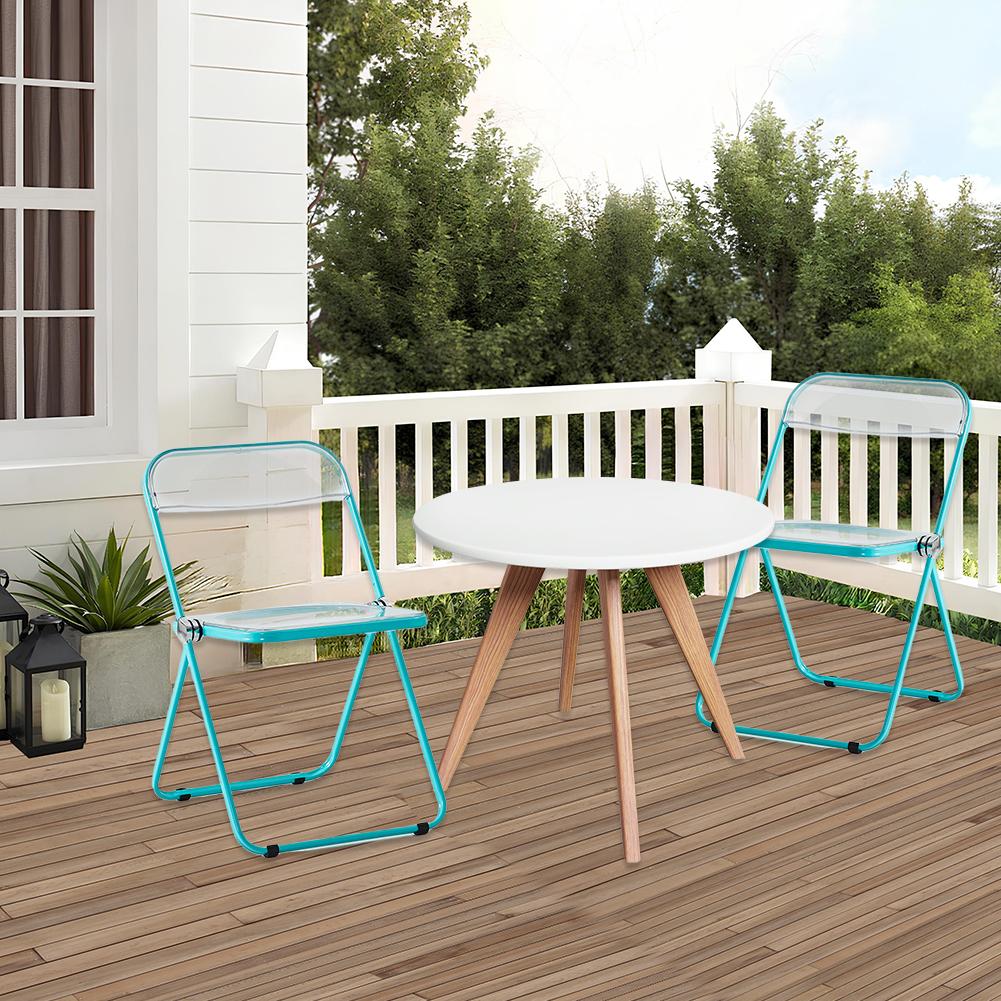 Transparent Folding Chairs Acrylic Stackable Clear Dining Chairs Living Room Seat for Living Room Office Waiting Room