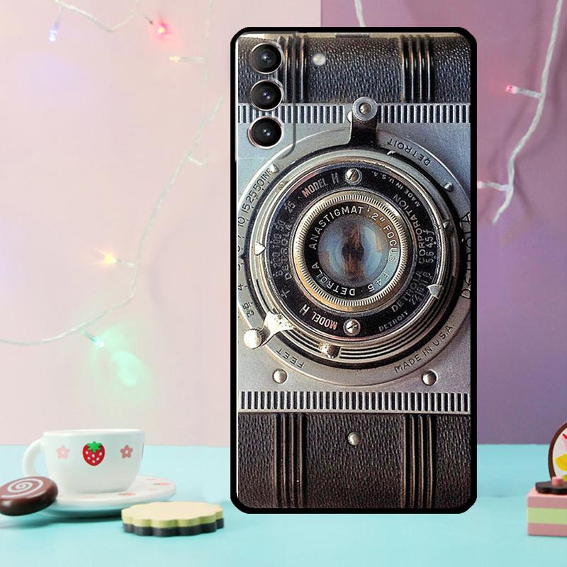 Retro Nostalgia Camera Phone Case For Samsung Galaxy S25 Ultra S20 S21 S22 S23 S24 Ultra Plus S9 S10 S25 FE Cover