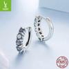 Shining Colorful Ear Buckles S925 Sterling Silver Noble And Elegant Temperament Earrings Earrings
