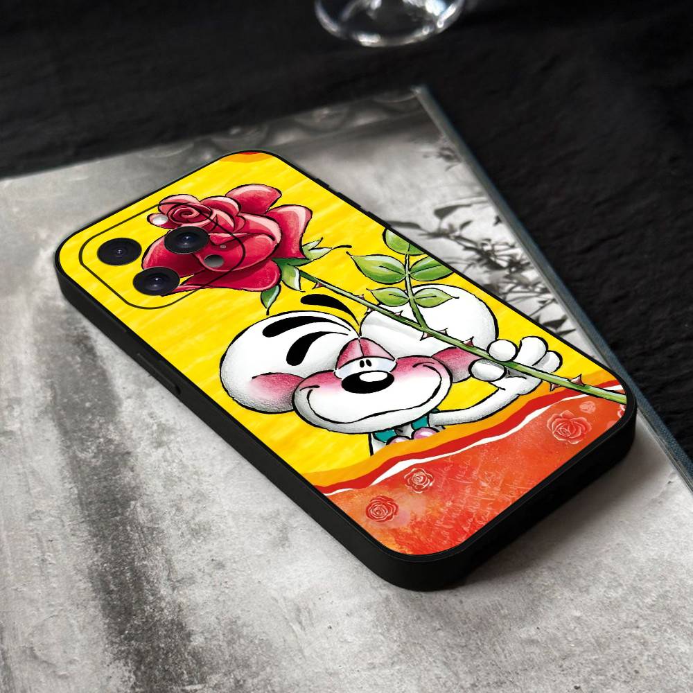 Cartoon D-Diddl Phone Case Black Silicone Soft Shell For IPhone 17 16 15 14 13 12 11 Air Pro Max Plus Hot Sale