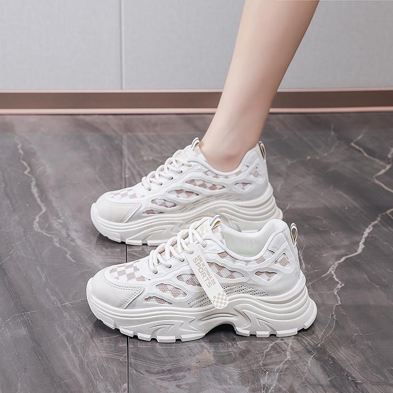 Fashion Women New Fashion Platform Sport Running Shoes Women 2025 New Vintage  Casual Chunky Sneakers Women Mesh Platform Shoes