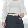 Korean-Style Womens Belt: Casual & Simple, High-End Pin Buckle, Perfect for Students & Jeans.
